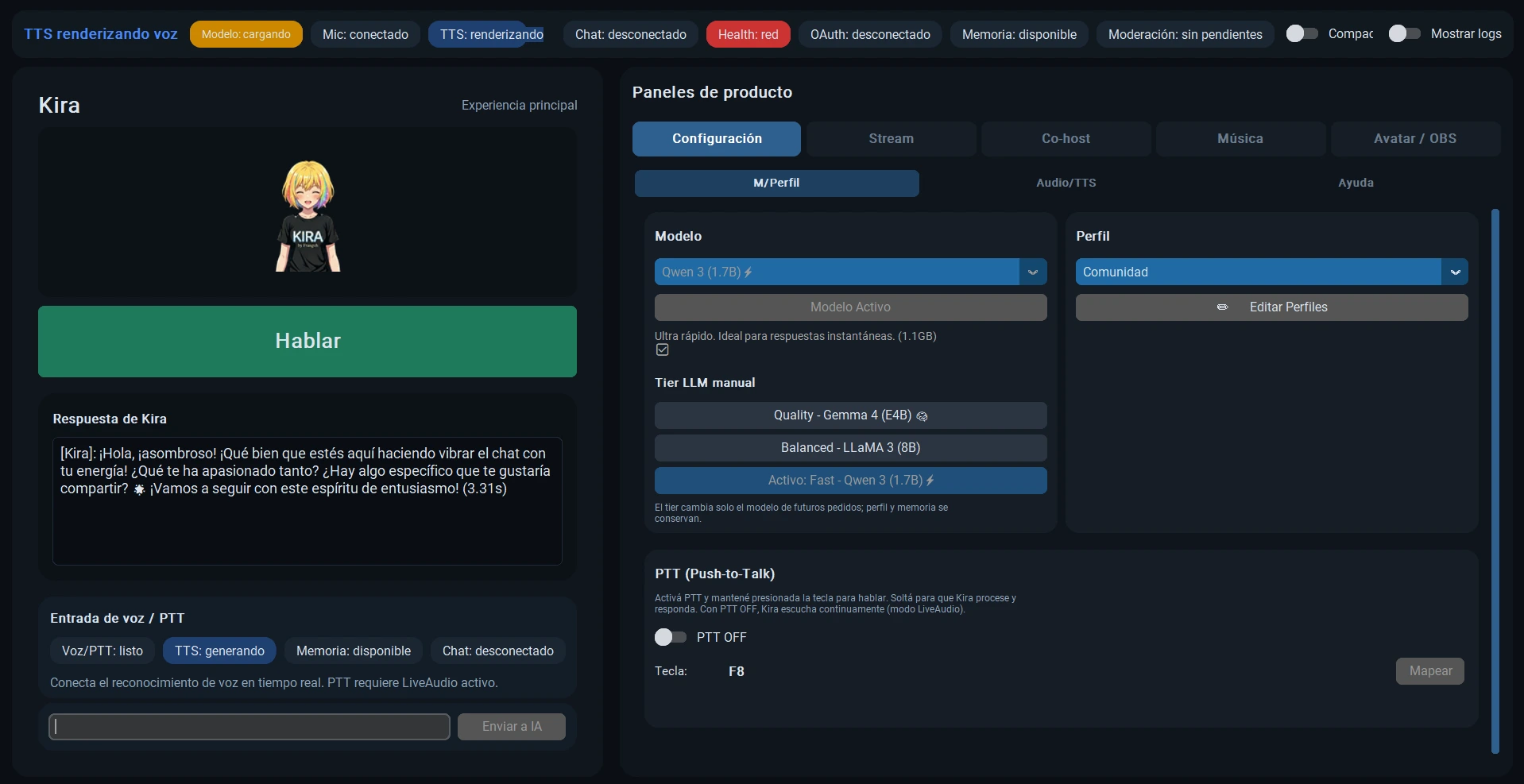 Captura de OpenCohost